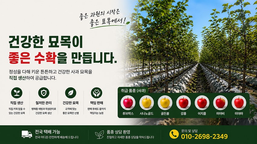2.사과 묘목 사전 예약 안내드립니다